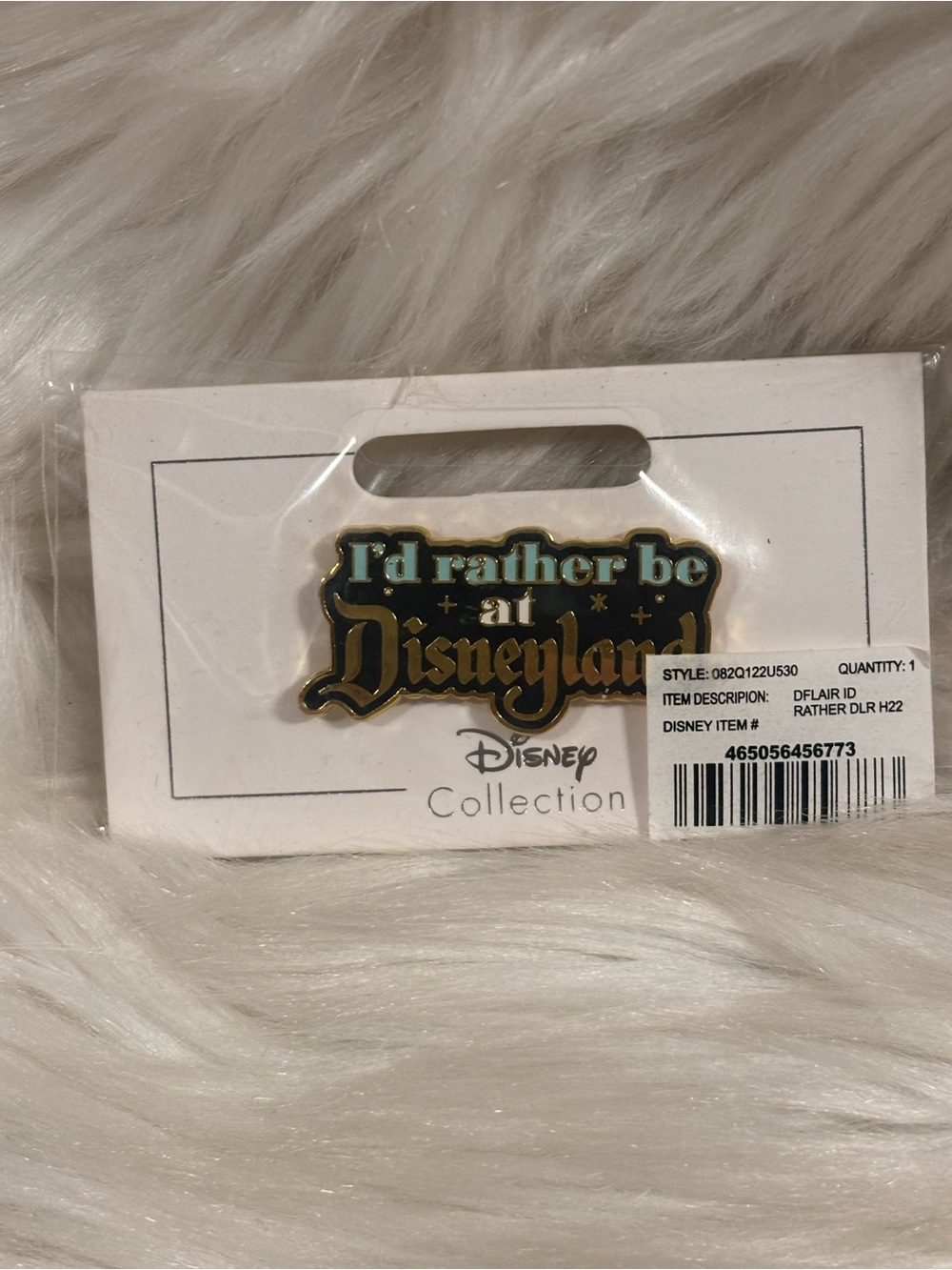 Disney Gold “I’d Rather Be at Disneyland” Collectible Pin